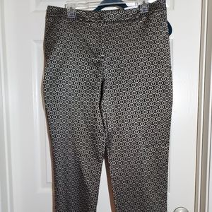NWT Chicos Black & Gold printed pants